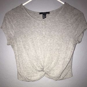 Grey crop top